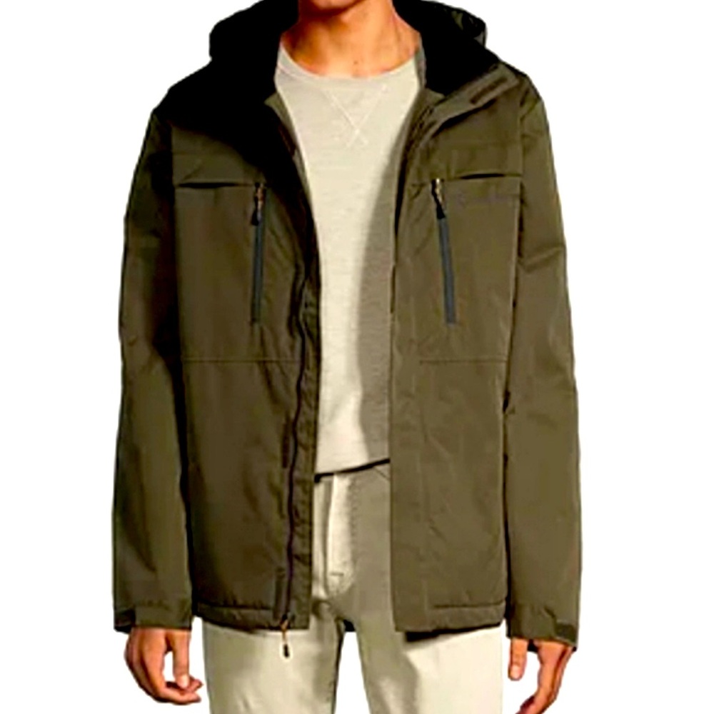 Free Country Mens Midweight Ski Jacket, Size Small, Color Dark Olive